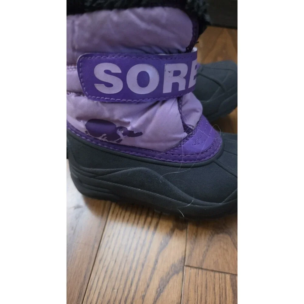 Sorel Commander Toddler Snow Boots Pink Waterproof Fleece Lined Winter Size 11